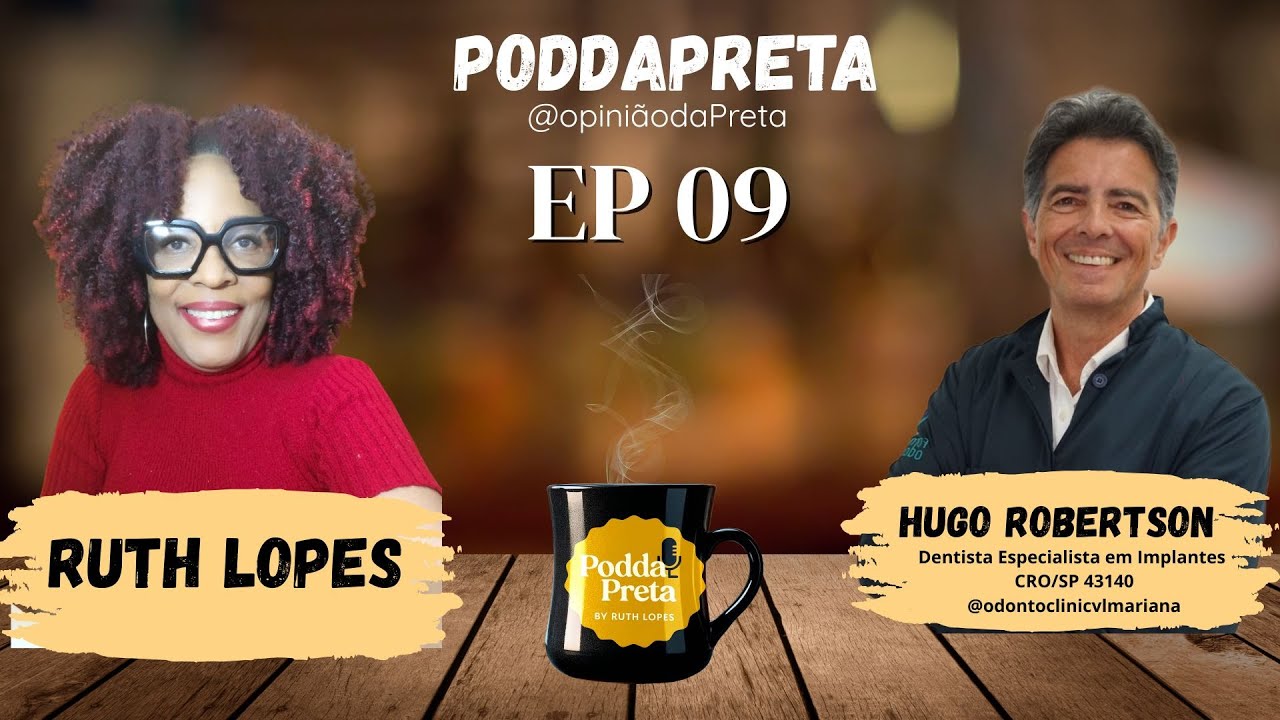 Dr. Hugo Robertson durante entrevista ao podcast Podda Preta, EP 09 do Opinião da Preta.